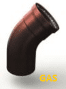 65MM COPPER ELBOW 45 DEGREES MALE / FEMALE GAS